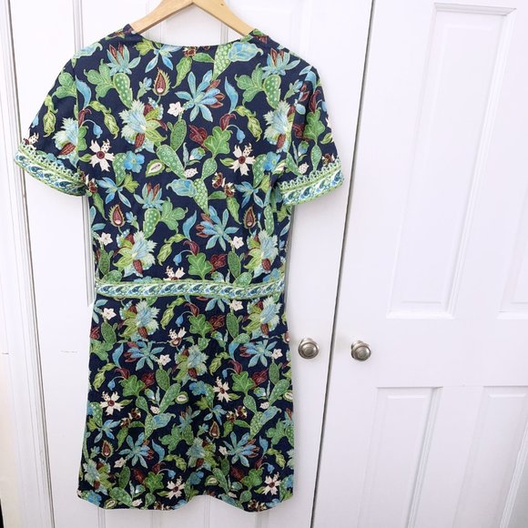 Tory Burch Garden Wisteria Silk Printed Dress - Picture 10 of 10